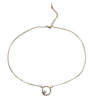 Kunststof parel ketting, Zinc Alloy, met Plastic Pearl, met 6.5 extender keten, plated, mode sieraden & voor vrouw, 15mm, Lengte 48 cm, Verkocht door PC