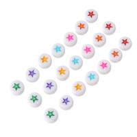 Acrylic Jewelry Beads Flat Round DIY & enamel Sold By Bag