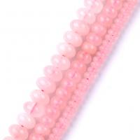 Natuurlijke Rose Quartz parels, Rozenkwarts, Rond plat, DIY & verschillende grootte voor keus, roze, Per verkocht Ca 37-39 cm Strand