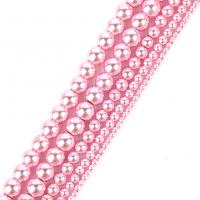 Non-magnetska hematita perle, Hematit, Krug, možete DIY & različite veličine za izbor, roze, Prodano Per Približno 37-39 cm Strand