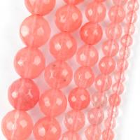 Natural Quartz Jewelry Beads Cherry Quartz Round DIY & faceted cherry quartz Sold Per Approx 37-39 cm Strand