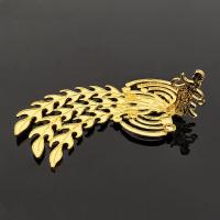 Haar stok bevindingen, Zinc Alloy, Phoenix, gold plated, DIY, gouden, nikkel, lood en cadmium vrij, 58x117mm, Verkocht door PC