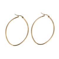 Stainless Steel Lever Terug Earring, 304 roestvrij staal, 18K verguld, mode sieraden & verschillende grootte voor keus & voor vrouw, gouden, Verkocht door pair