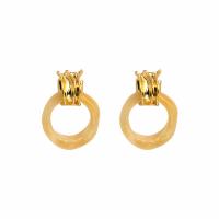 Hars Earring, Zinc Alloy, met Hars, echt goud verguld, mode sieraden & voor vrouw, gouden, 29x21mm, Verkocht door pair