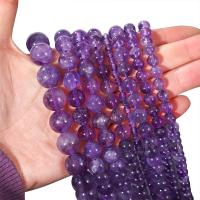 Natuurlijke Amethyst kralen, Amethist, Ronde, plated, DIY & verschillende grootte voor keus, purper, Per verkocht 38 cm Strand