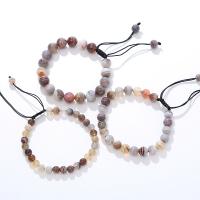 Bracelet de bijou en agate , agate Botswana, avec Cordon de noeud, Rond, bijoux de mode & normes différentes pour le choix & pour femme, Longueur 18 cm, Vendu par PC