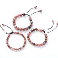 Gemstone Bracciali, Rhodonite, with Cordone di nodi, Cerchio, fatto a mano, gioielli di moda & formato differente per scelta & per la donna, Lunghezza 18 cm, Venduto da PC