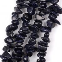 Blue Goldstone Beads, Blauwe zandsteen, Onregelmatige, DIY & verschillende grootte voor keus, blauw, Per verkocht Ca 16 inch Strand