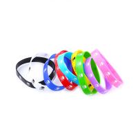 Silikone Armbånd, Silicone, Skull, Unisex, blandede farver, 57x11mm, 10pc'er/Bag, Solgt af Bag