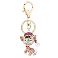 Key Chain, Cink Alloy, s Plastična Pearl, Pas, zlatna boja pozlaćen, Prijenosni & s Rhinestone, više boja za izbor, nikal, olovo i kadmij besplatno, 45x118mm, Prodano By PC