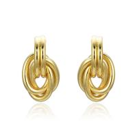 Boucles d'oreilles pendantes en laiton, Plaqué d'or, styles différents pour le choix & pour femme, Or, Vendu par paire