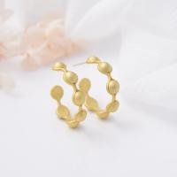 Brass Stud Earring real gold plated & for woman gold Sold By Pair