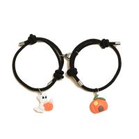 Pulseras de resina, con cordón poliéster & Acrílico, 2 piezas & unisexo & Joyería de Halloween, más colores para la opción, longitud aproximado 6.3-11 Inch, 10Setsset/Grupo, Vendido por Grupo