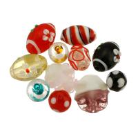 Χάντρες Lampwork, Γυάλινα, τυχαία αποστολή & DIY & μικτός, πολύχρωμα, 11*12*12mm-18*21*8mm, 20PCs/τσάντα, Sold Με τσάντα