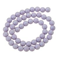 Perles bijoux en résine, Rond, DIY, violet, 7x8x8mm, Longueur 15 pouce, 5Strandstoron/lot, Vendu par lot