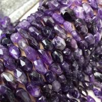 Natuurlijke Amethyst kralen, Amethist, DIY & gefacetteerde, purper, 10-12mm, Per verkocht Ca 38 cm Strand