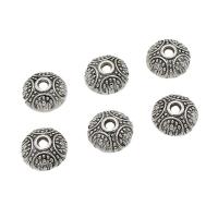 Cink Alloy Perla Cap, starinski srebrne boje pozlaćen, možete DIY, nikal, olovo i kadmij besplatno, 10mm, Približno 200računala/Torba, Prodano By Torba