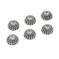 Cink Alloy Perla Cap, starinski srebrne boje pozlaćen, možete DIY, nikal, olovo i kadmij besplatno, 8mm, Približno 200računala/Torba, Prodano By Torba