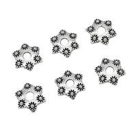 Zinc Alloy Bead Cap Flower antique silver color plated DIY nickel lead & cadmium free 8mm Approx Sold By Bag