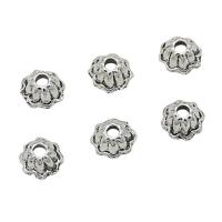 Zink Alloy Bead Cap, Blomma, antik silver pläterad, DIY, nickel, bly och kadmium gratis, 7mm, Ca 200PC/Bag, Säljs av Bag