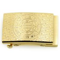 Messing Belt Buckle, Rechthoek, gold plated, DIY & geborsteld, nikkel, lood en cadmium vrij, 40x70mm, Verkocht door PC