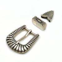 Zink Alloy Belt Buckle, platina pläterad, tre stycken & DIY, nickel, bly och kadmium gratis, 48x46mm,9x29mm,27x24mm, 3PC/Ställ, Säljs av Ställ