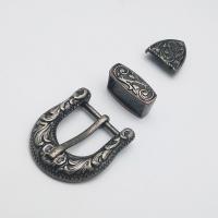 Zink Alloy Belt Buckle, antik silver pläterad, tre stycken & DIY, nickel, bly och kadmium gratis, 40x35mm,15x23mm,22x22mm, 3PC/Ställ, Säljs av Ställ