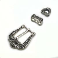 Cink ötvözet Belt Buckle, platina színű bevont, három darab & DIY & megfeketedik, nikkel, ólom és kadmium mentes, 62x46mm,11x30mm,26x24mm, 3PC-k/Set, Által értékesített Set