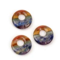 Colgantes de Gemas, Piedras preciosas, Donut, pulido, Remiendo & Joyería, color mixto, 20x6mm, Vendido por UD