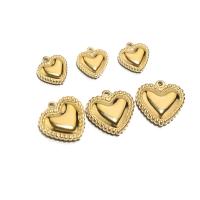 Stainless Steel Heart Pendants 304 Stainless Steel plated DIY Sold By Bag