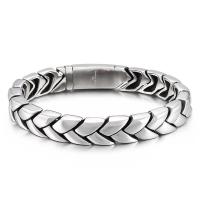 Titanium armbanden, Titanium Staal, gepolijst, mode sieraden & voor de mens, 11mm, Lengte Ca 8.66 inch, Verkocht door PC