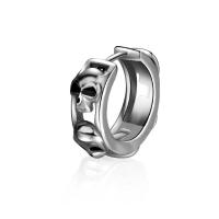 Titanio Acciaio Orecchini, Titantium acciaio, Teschio, lucido, gioielli di moda & unisex, argento, 15x16mm, Venduto da PC