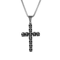 Titanium Steel Pendants Cross polished DIY Sold By PC