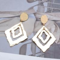 Zinc Alloy Drop Earrings Rhombus plated fashion jewelry & for woman nickel lead & cadmium free Sold By Pair