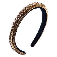 Hair Bands Velveteen with Glass Rhinestone handmade for woman & with rhinestone 18mm Sold By PC