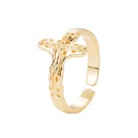 Cubic Zirconia Micro Pave Brass Ring gold color plated Adjustable & micro pave cubic zirconia & for woman gold 20mm Sold By PC