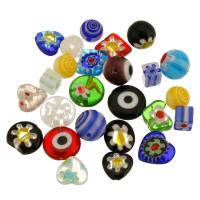 Handgemaakte Lampwork Beads, willekeurig verzonden & DIY & gemengd, Willekeurige kleur, 6*6*6.5mm-12*12*4mm, Gat:Ca 2.5mm, 20pC's/Bag, Verkocht door Bag