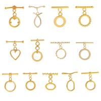 Zinc Alloy toggle lås, guldfarve belagt, du kan DIY & forskellige stilarter for valg, flere farver til valg, nikkel, bly & cadmium fri, Ca. 100pc'er/Bag, Solgt af Bag