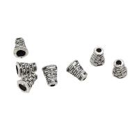 Cink Alloy Perla Cap, starinski srebrne boje pozlaćen, možete DIY, nikal, olovo i kadmij besplatno, 5x7mm, Približno 200računala/Torba, Prodano By Torba