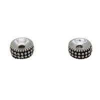 Zinc Alloy Spacer Beads Flat Round antique silver color plated DIY nickel lead & cadmium free Approx Sold By Bag