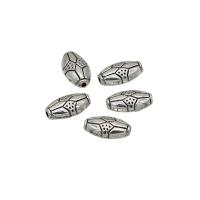 Zinc Alloy Spacer Kralen, Olijf, antiek zilver plated, DIY, nikkel, lood en cadmium vrij, 6x11mm, Ca 100pC's/Bag, Verkocht door Bag