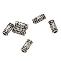 Zinklegierung Zwischenperlen, Zylinder, antik silberfarben plattiert, DIY, frei von Nickel, Blei & Kadmium, 2.50x6mm, ca. 100PCs/Tasche, verkauft von Tasche