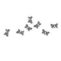 Zinc Alloy Spacer Kralen, Vlinder, antiek zilver plated, DIY, nikkel, lood en cadmium vrij, 10x6mm, Ca 100pC's/Bag, Verkocht door Bag