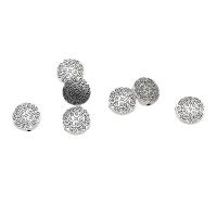 Zinc Alloy Spacer Beads Flat Round antique silver color plated DIY nickel lead & cadmium free Approx Sold By Bag