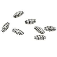 Zinklegierung Zwischenperlen, Olive, antik silberfarben plattiert, DIY, frei von Nickel, Blei & Kadmium, 6x13mm, ca. 100PCs/Tasche, verkauft von Tasche