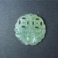 Natural Jade Pendants Jade New Mountain Carved DIY green Sold By Bag