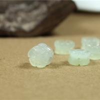 Jade Nieuwe Mountain Kraal, Plum Blossom, Gesneden, DIY, groen, 13x8mm, 2pC's/Bag, Verkocht door Bag