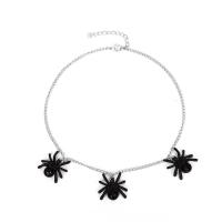 Zinc Alloy smykker halskæde, med 1.97inch extender kæde, Spider, Halloween Design & mode smykker & for kvinde, nikkel, bly & cadmium fri, Længde Ca. 15.55 inch, Solgt af PC