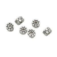 Zinklegierung Zwischenperlen, Rondell, antik silberfarben plattiert, DIY, frei von Nickel, Blei & Kadmium, 5x3mm, ca. 100PCs/Tasche, verkauft von Tasche