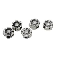 Zink Alloy Flower Pärlor, Blomma, antik silver pläterad, DIY, nickel, bly och kadmium gratis, 6x4mm, Ca 100PC/Bag, Säljs av Bag